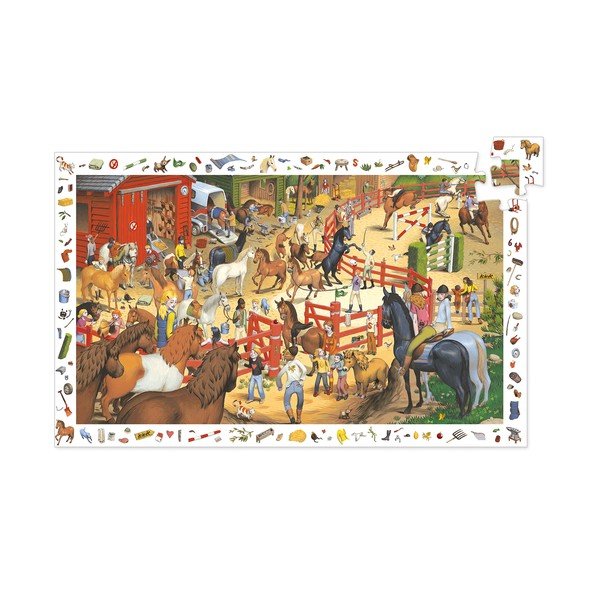 Dziecięce puzzle Djeco Observation Konie-image-3