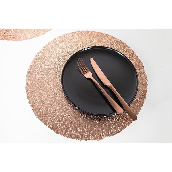 Mata stołowa w różowozłotym kolorze Tiseco Home Studio, ⌀ 38 cm-image-1