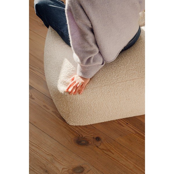 Beżowy puf z materiału bouclé Keno – noo.ma-image-4