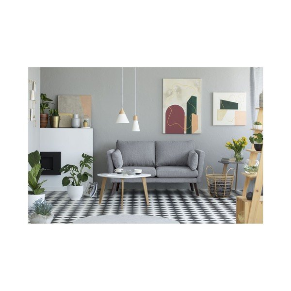 Jasnoszara sofa 2-osobowa Mazzini Sofas Elena-image-2