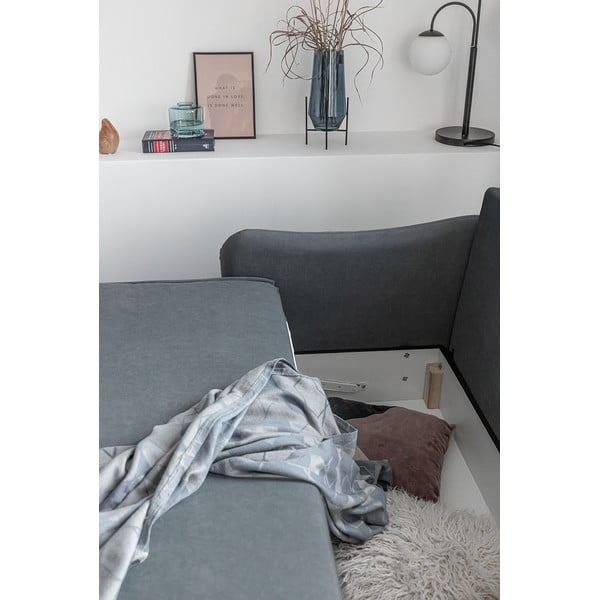 Szara aksamitna rozkładana sofa Miuform Tender Eddie-image-1