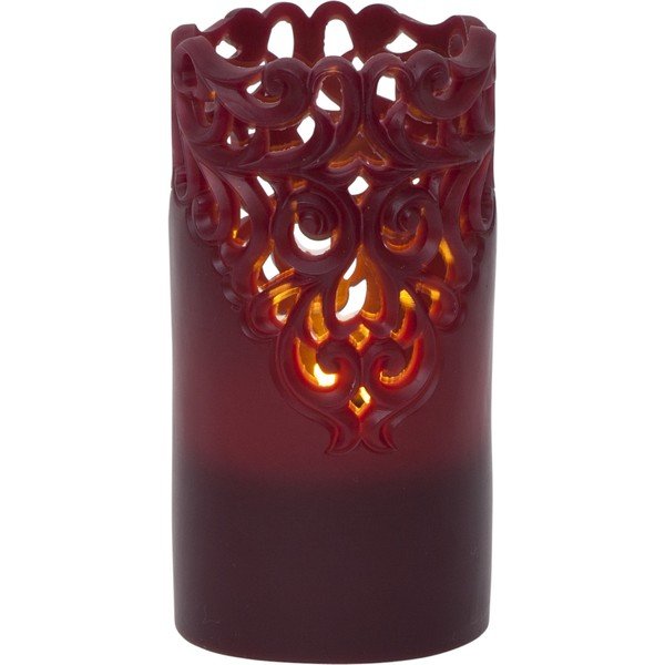 Czerwona woskowa świeczka LED Star Trading Clary, wys. 15 cm-image-2