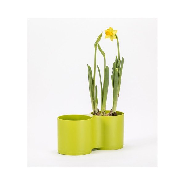 Zielona doniczka podwójna Plastia Modulo-image-2