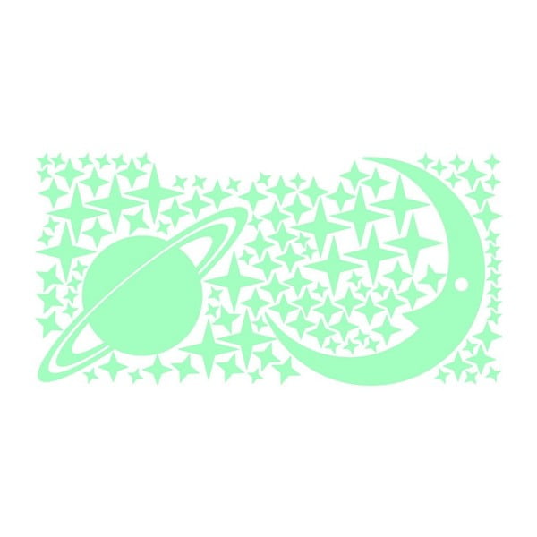 Świecące naklejki ścienne Ambiance Moon and Planets-image-1