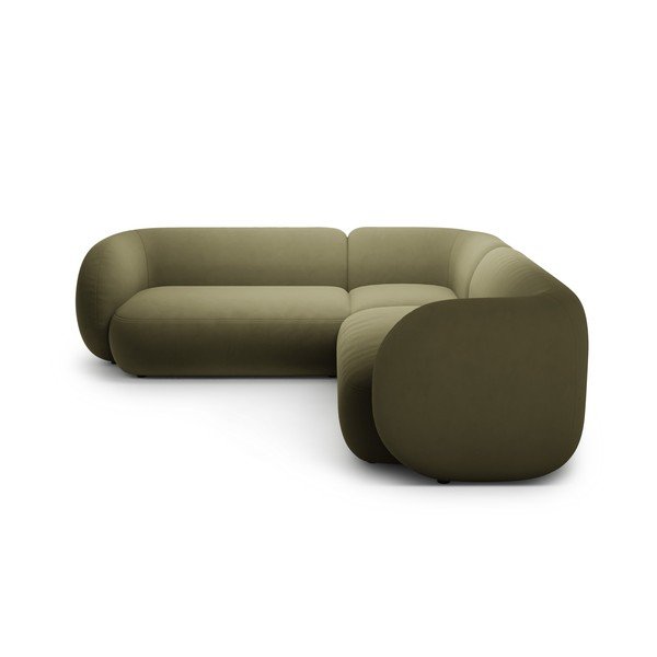 Zielony aksamitny narożnik Kate – Micadoni -image-1