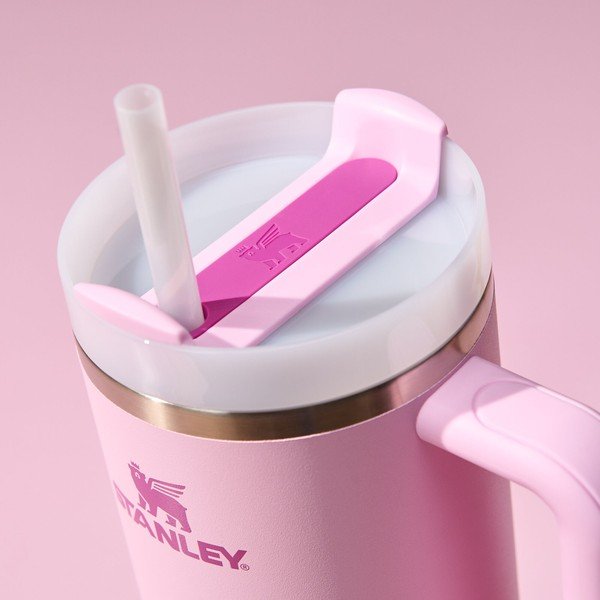 Różowy termos ze słomką ze stali nierdzewnej 1,18 l Quencher H2.0 FlowState Tumbler Cherry Blossom – Stanley-image-3