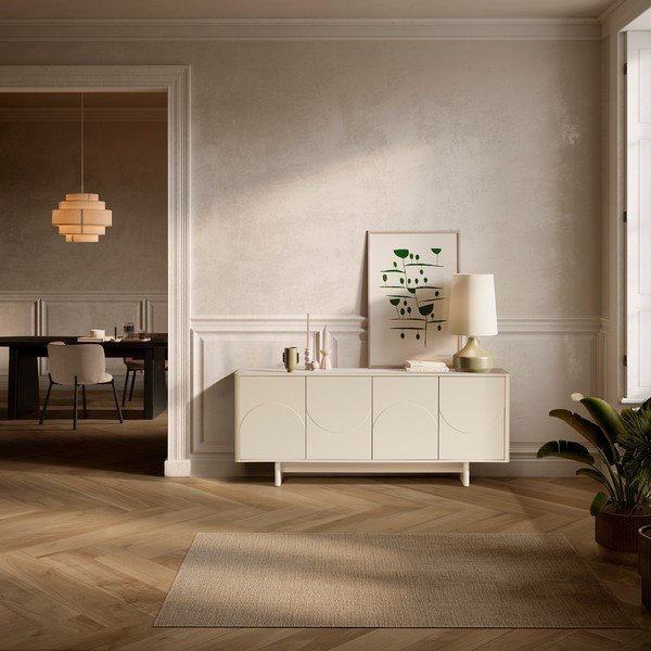 Kremowa komoda 180x75x40 cm Solei – MOME-image-1