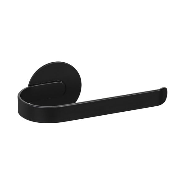 Samoprzylepny metalowy uchwyt na papier toaletowy w kolorze matowej czerni Bivio – Wenko-image-2