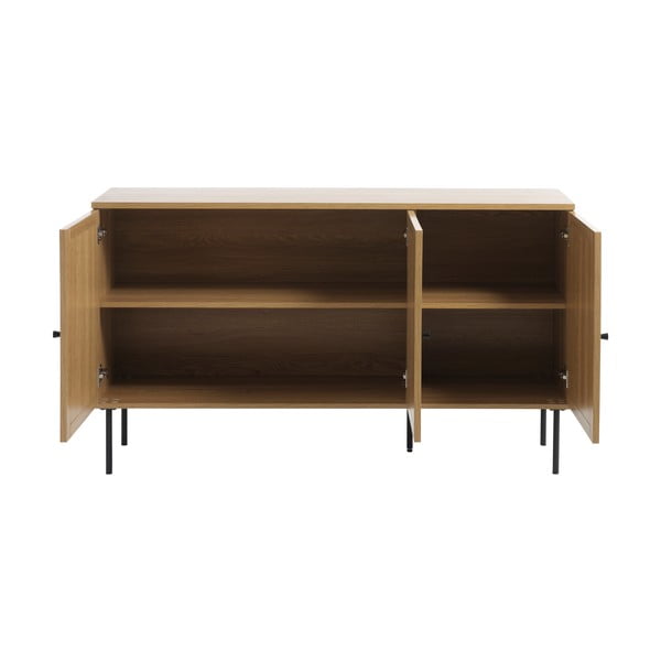 Niska komoda w dekorze dębu w naturalnym kolorze 140x80 cm Pensacola – Unique Furniture-image-2