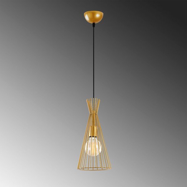 Lampa wisząca w kolorze złota z metalowym kloszem ø 20 cm Mezopotamya – Opviq lights-image-4
