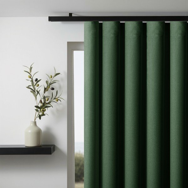 Ciemnozielona zasłona częściowo zaciemniająca (dimout) Calisto – Filumi-image-2