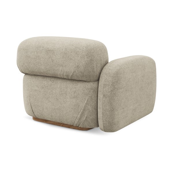 Beżowy moduł sofy z materiału bouclé (lewostronny) Ailani – Makamii-image-3