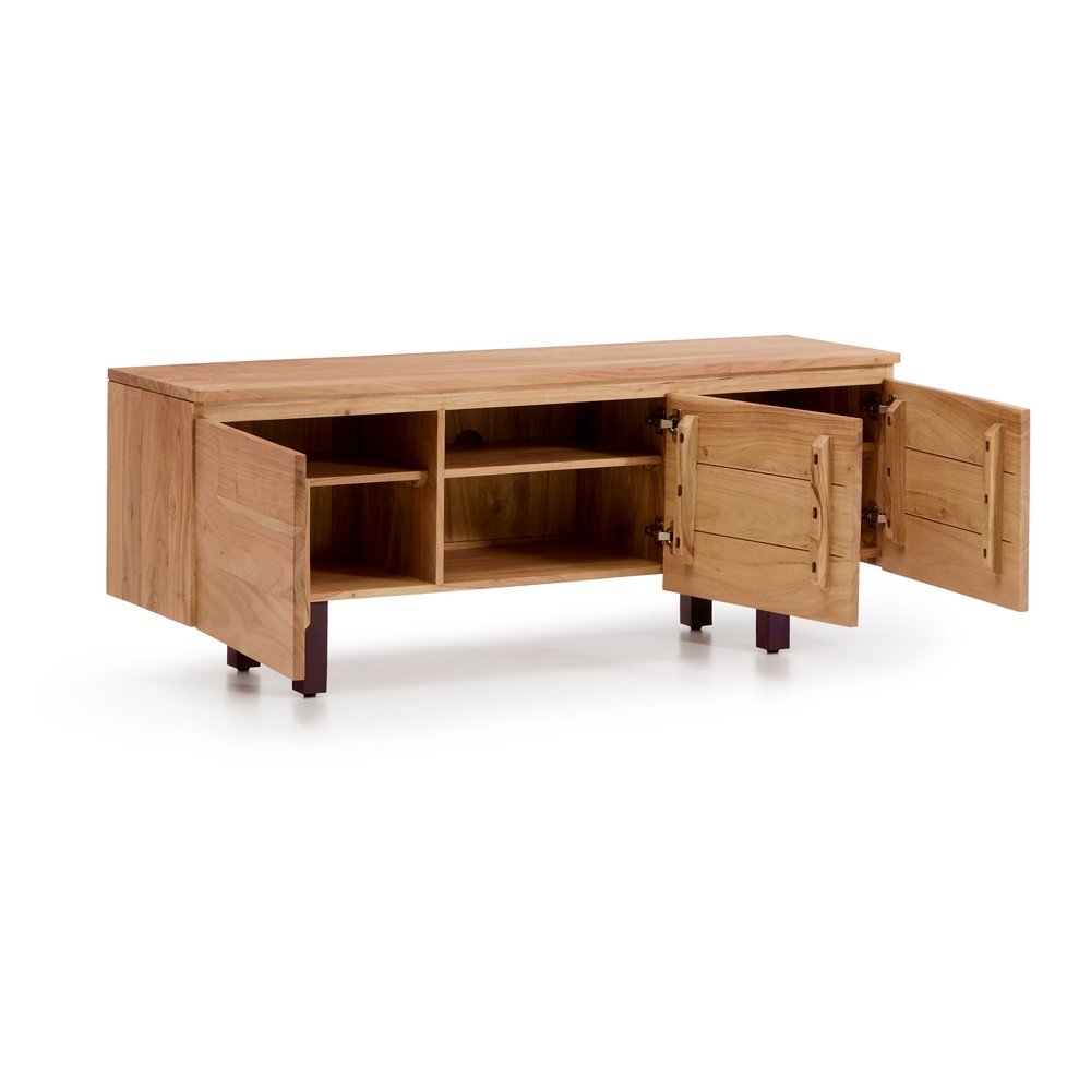 Szafka pod TV z litego drewna akacjowego w naturalnym kolorze 150x58x40 cm Uxue – Kave Home (zdjęcie 4)