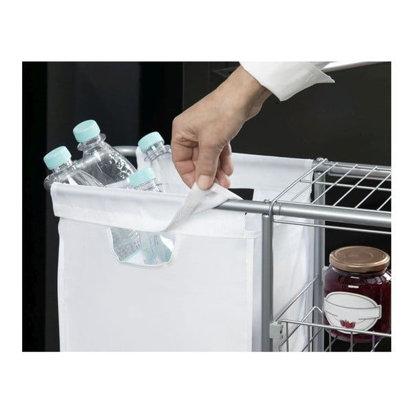 Wielofunkcyjny wózek/regał na kółkach z koszem Wenko Slim, 28 l-image-4