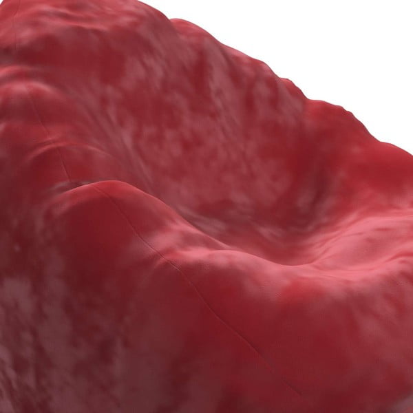 Czerwony worek do siedzenia Posh Velvet – Yellow Tipi-image-1