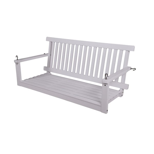 Biała drewniana huśtawka ogrodowa Augusta – Garden Pleasure-image-1