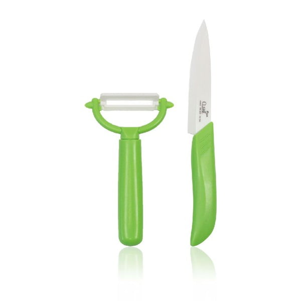 Komplet noża i obieraczki Classe Green