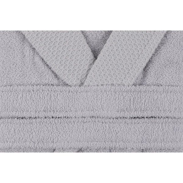 Szary bawełniany szlafrok w rozmiarze M Cappa – Foutastic-image-3