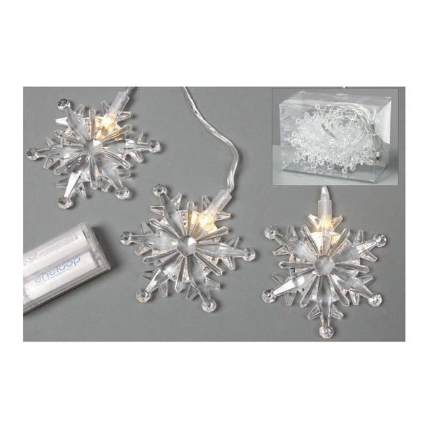 Łańcuch lampek LED Snowflakes, 90 cm