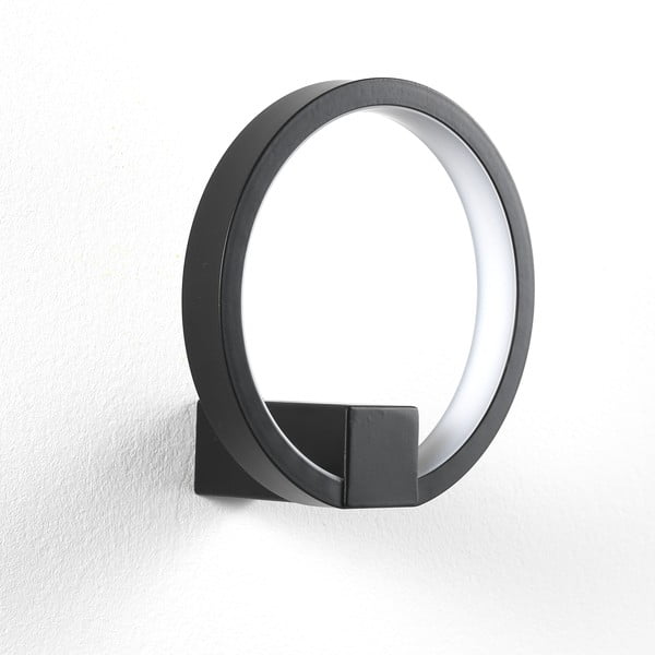 Czarny kinkiet Tomasucci Ring, ø 15 cm