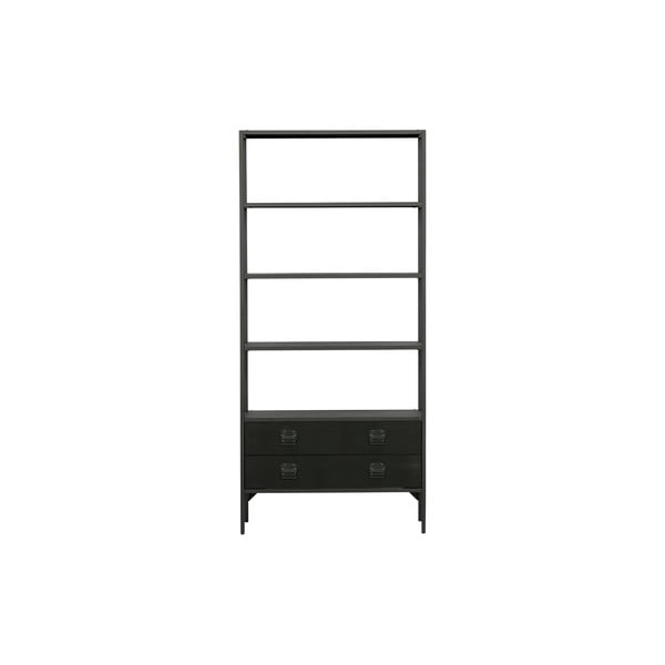 Czarny regał z 2 szufladami WOOOD Derby