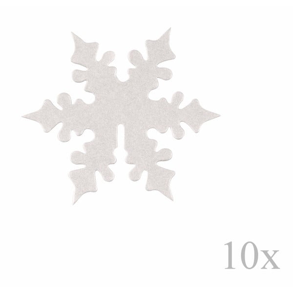 Zestaw 10 znaczników na szklanki Neviti White snowflake