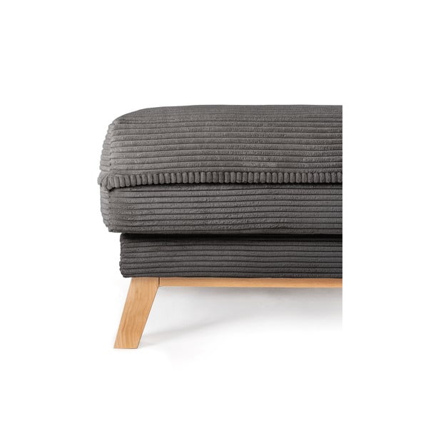 Szary sztruksowy podnóżek Tori – Bonami Selection-image-3