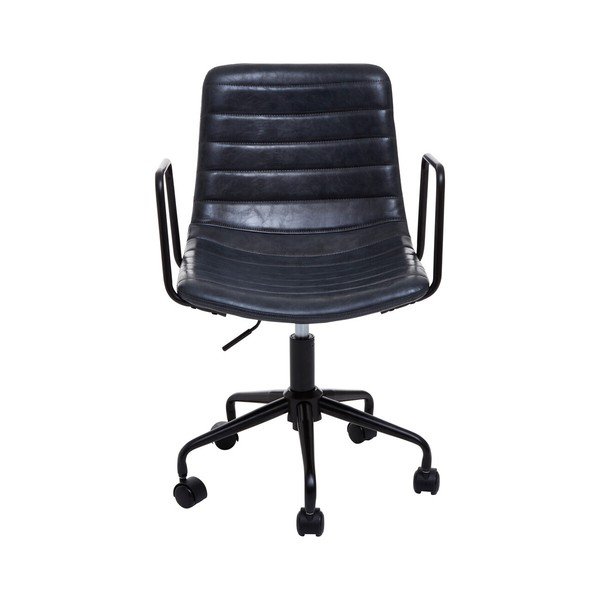 Ciemnoszare krzesło biurowe z imitacji skóry Forbes – Premier Housewares-image-2