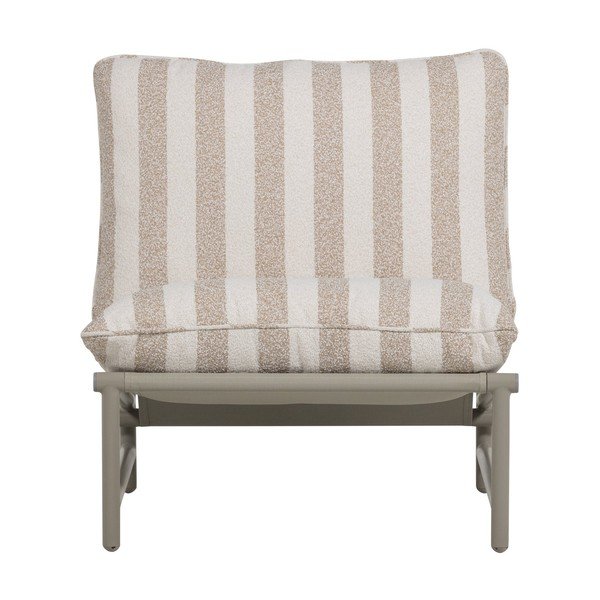 Beżowy metalowy/tapicerowany fotel ogrodowy Elvo – WOOOD-image-2