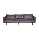 Czarna sofa z imitacji skóry 277 cm Rodeo – WOOOD