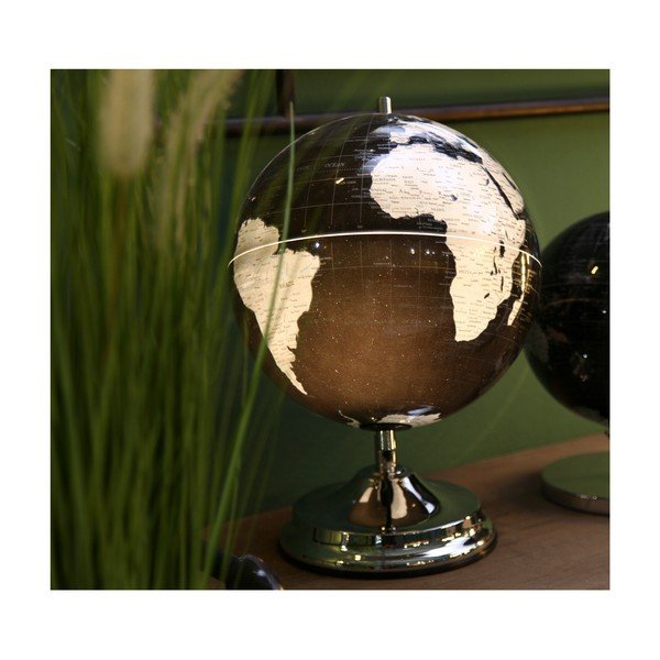 Lampa stołowa w kształcie globusu Mauro Ferretti Globe Silver, ø 25 cm-image-1