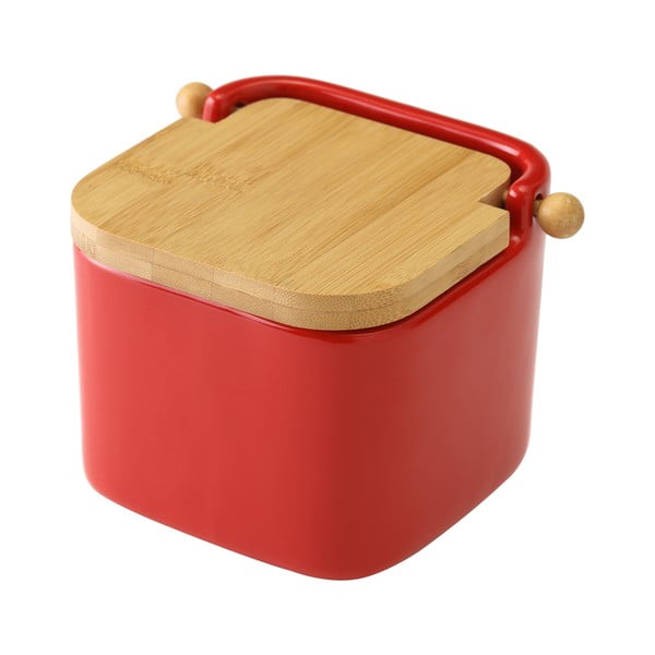 Czerwony ceramiczny pojemnik na sól Unimasa, 750 ml