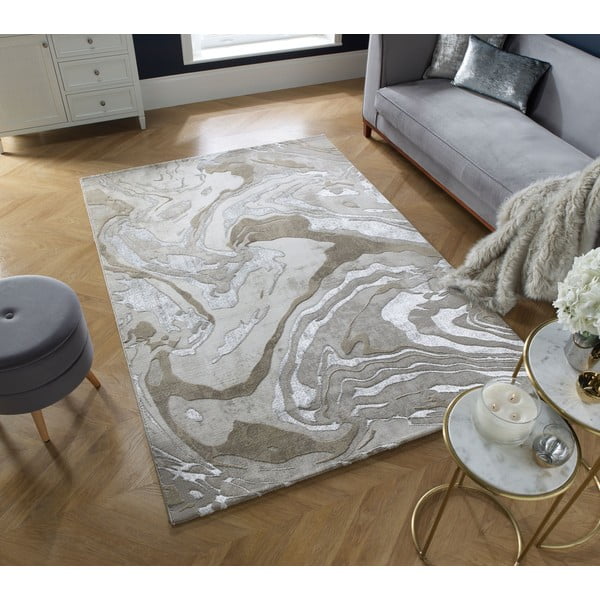 Beżowy dywan 120x170 cm Marbled – Flair Rugs-image-1