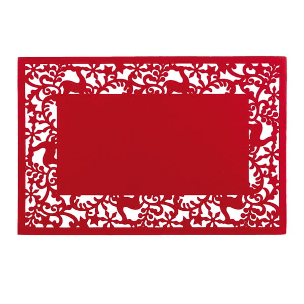 Czerwona mata stołowa Clayre & Eef Christmas Atmosphere, 45x30 cm