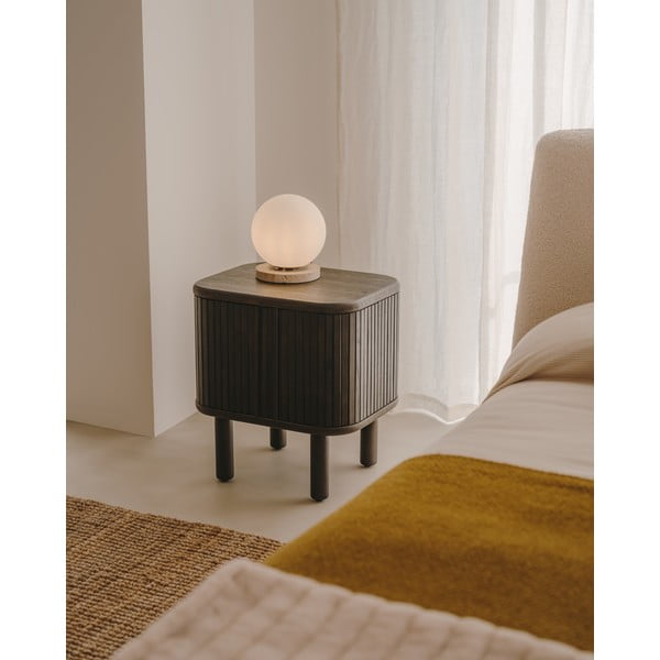 Ciemnobrązowa szafka nocna Mailen – Kave Home-image-1