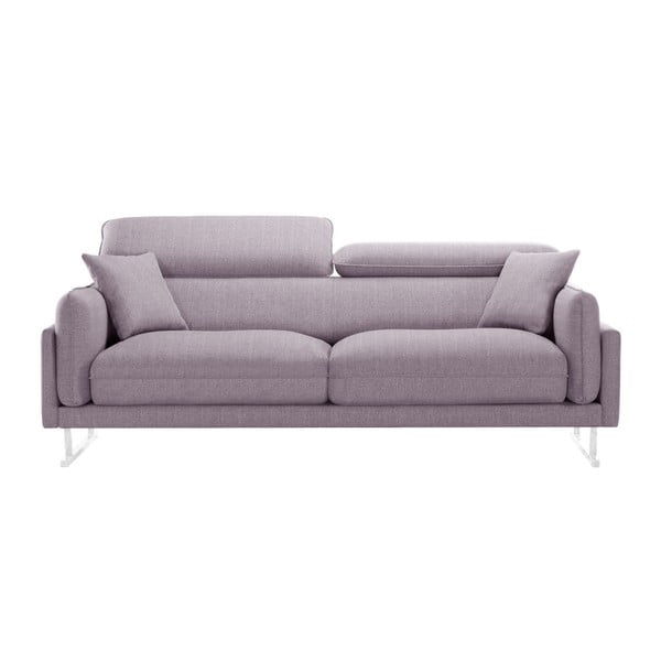 Jasnoróżowa sofa trzyosobowa L'Officiel Gigi