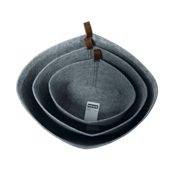 Szary tekstylny organizer Wenko Felt, 30x18 cm-image-4