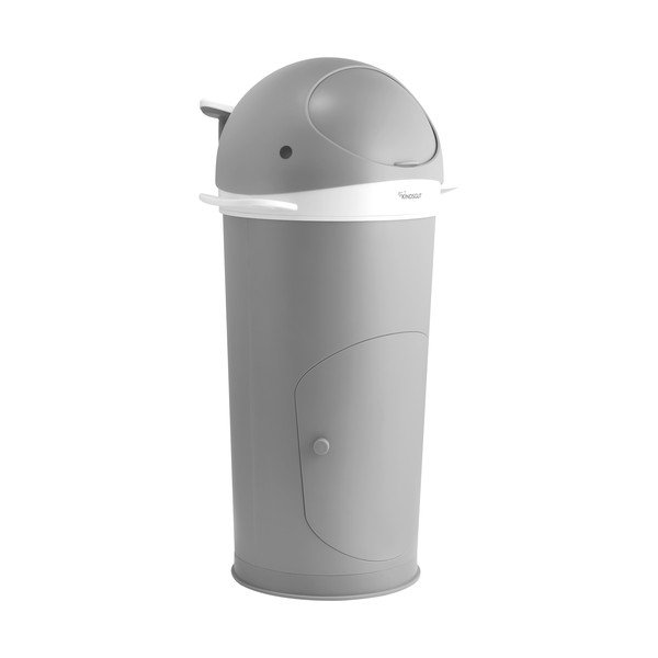Ciemnoszary plastikowy kosz na pieluchy 25 l Whale – Kindsgut