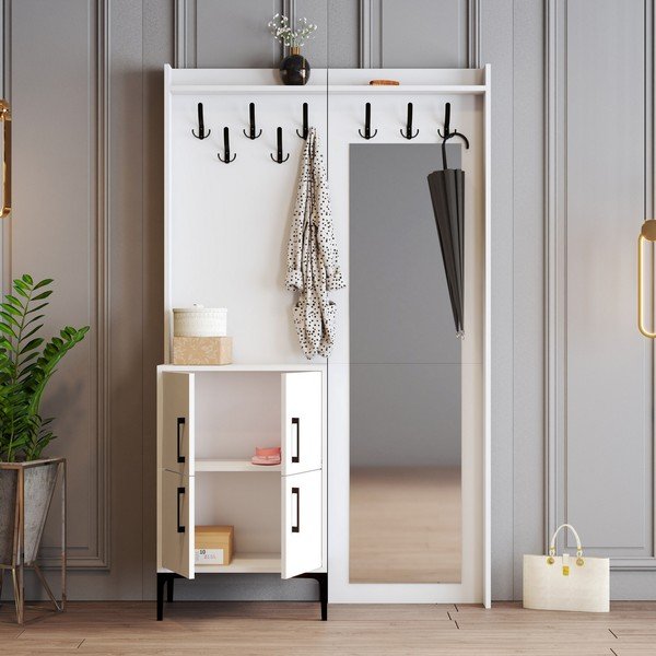 Biały zestaw do przedpokoju Berlin – Kalune Design-image-3