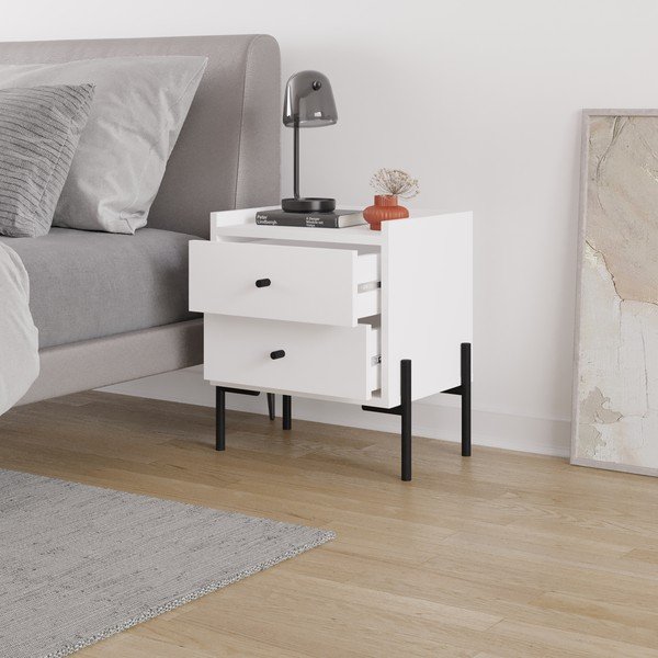 Biała szafka nocna Mayra – Marckeric-image-1