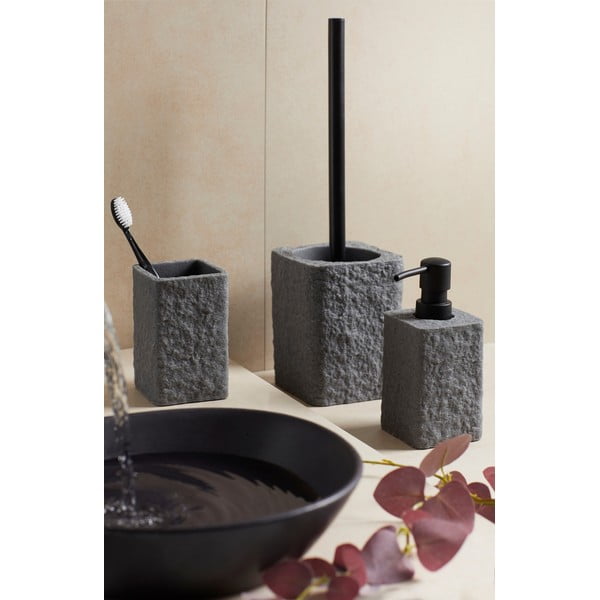 Ciemnoszary kubek na szczoteczki Wenko Villata-image-1
