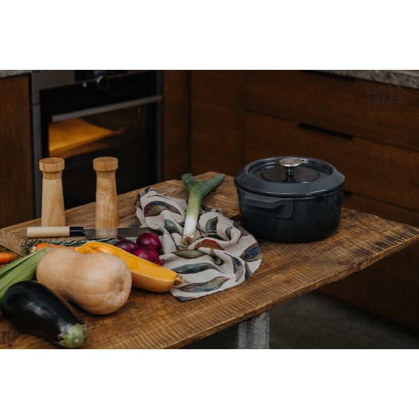 Lniana ścierka 65x65 cm Golden Fall – Linen Tales-image-3