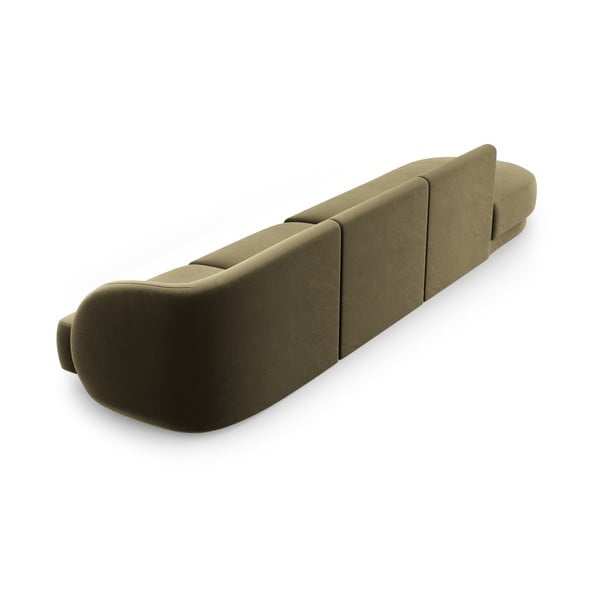 Zielona aksamitna sofa 302 cm Miley – Micadoni Home-image-4