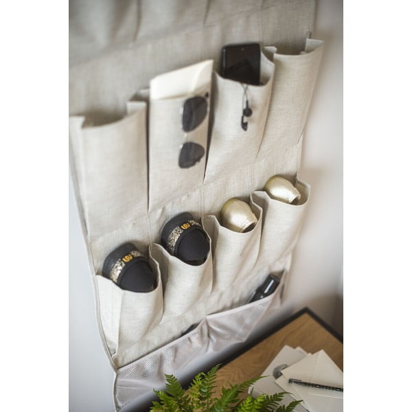 Wiszący tekstylny organizer do szafy – Bigso Box of Sweden-image-3
