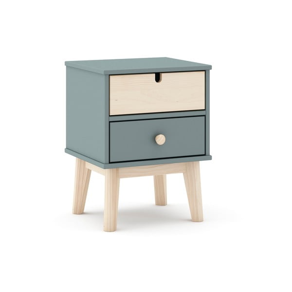 Szarozielona dziecięca szafka nocna Estefania – Marckeric-image-3