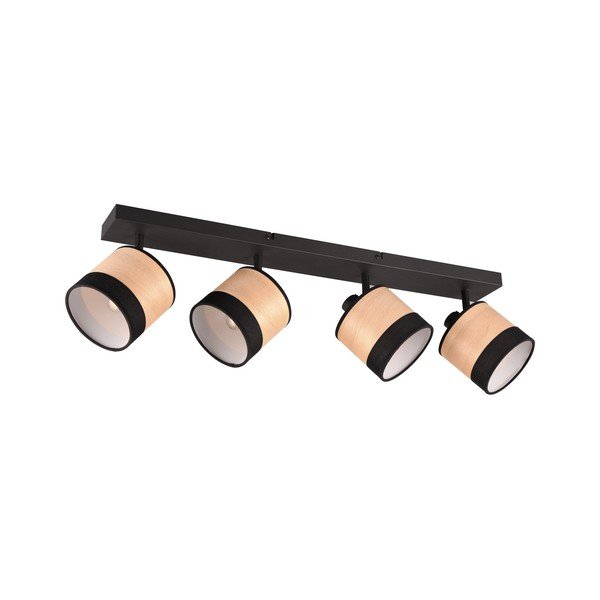 Czarno-naturalna lampa sufitowa ø 12 cm Bolzano – Reality-image-3