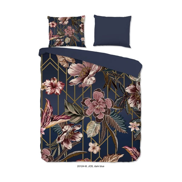 Ciemnoniebieska pościel dwuosobowa z mikrowłókna 200x220 cm Jos – Good Morning