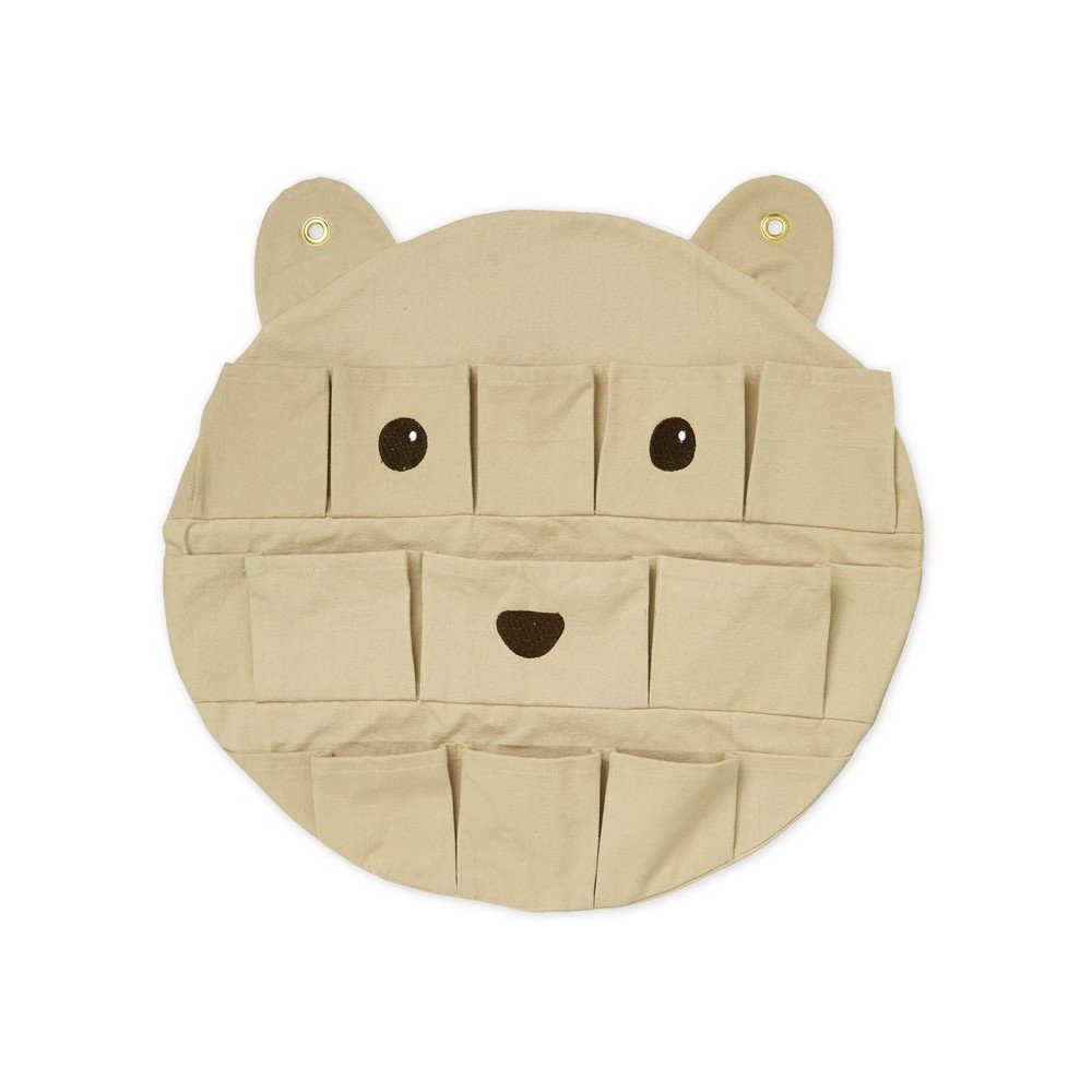 Jasnobrązowy tekstylny dziecięcy pojemnik na zabawki 50x5x50 cm Bear – Cam Cam Copenhagen