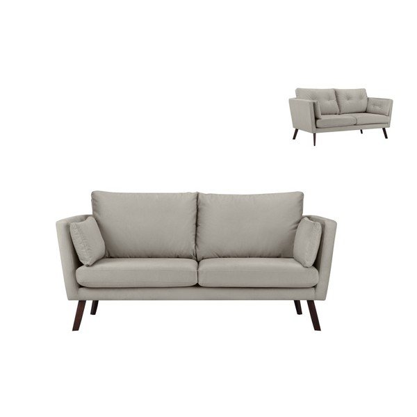 Jasnoszara sofa 3-osobowa Mazzini Sofas Cotton-image-1