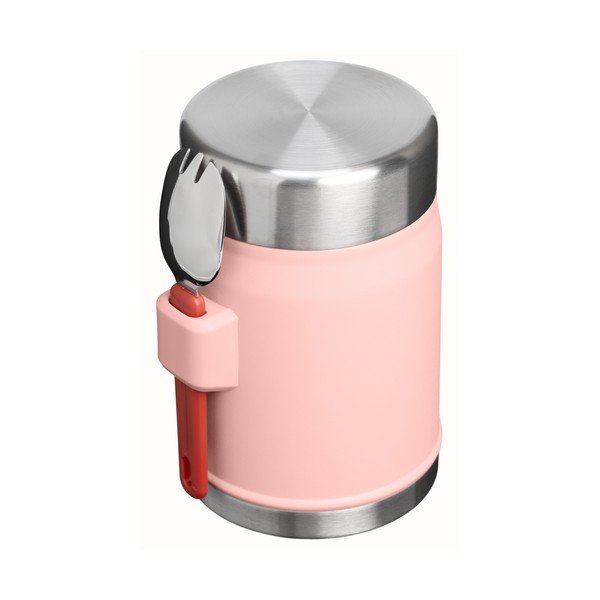 Brzoskwiniowy termos na jedzenie ze stali nierdzewnej 400 ml Legendary Food Jar + Spork Peach Rose – Stanley-image-3
